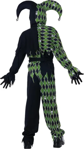 Vista 3 de Child Green Scary Jester Costume
