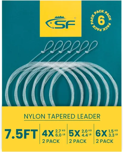 Vista 11 de SF Hand Tied Loop Fly Fishing Tapered Leader Freshwater Trout