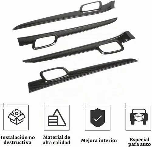 Vista 4 de CheroCar para Jeep Grand Cherokee, juegos de cubiertas de panel de salpicadero y manija de puerta, accesorios interiores para Jeep Grand Cherokee