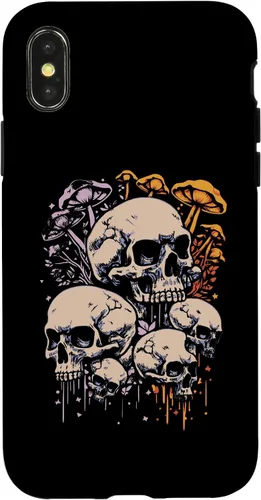 Vista 4 de iPhone 15 Shrooming Skull Fungi Mycology Hunter - Mushrooming Mushroom Case