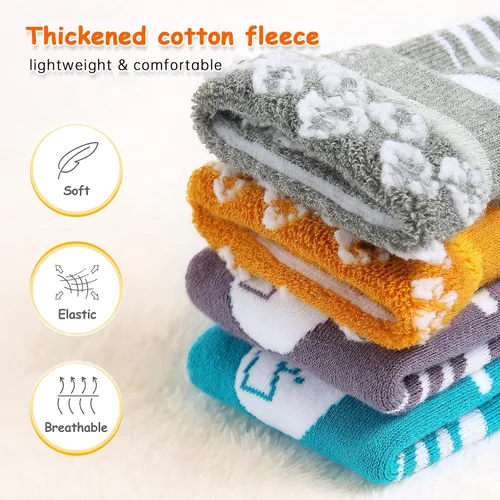 Vista 2 de Kids Ski Socks (2 Pair3 Pair) Thermal Thick OTC Snow Socks for Boys Girls Toddler Skiing Snowboard Skating Winter Sports