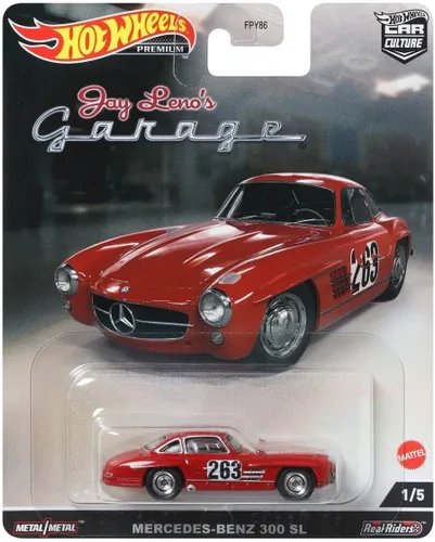 Vista 4 de Hot Wheels Car Culture 2022 Jay Leno's Garage - Paquete completo de 5 (FPY86‑957N) Mercedes‑Benz 300 SL, McLaren F1, Corvair Yenko Stinger '66