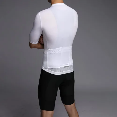 Vista 5 de RISESBIK Men's Cycling Jersey Zipper Pocket Short Sleeve Lightweight Aero Race Fit Bike Jersey, UPF 50+ Biking Cycling Shirt