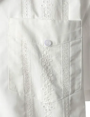 Vista 5 de VATPAVE Camisas de guayabera cubana de manga corta con botones para hombre