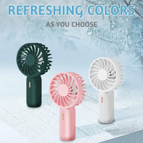 Vista 8 de Ventilador de mano, ventilador portátil personal recargable por USB con 3 velocidades, tamaño súper mini (2.4 x 1.2 x 0.5 in) para niños, al aire