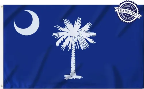 Vista 16 de Bandera del estado de Alabama de 3 x 5 pies para exteriores, doble cara, 3 capas, poliéster, AL Alabama, banderas con 2 ojales de latón