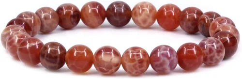 Vista 46 de Amandastone Pulsera elástica de cuentas redondas de 0.315 in con piedras preciosas naturales de 7 pulgadas