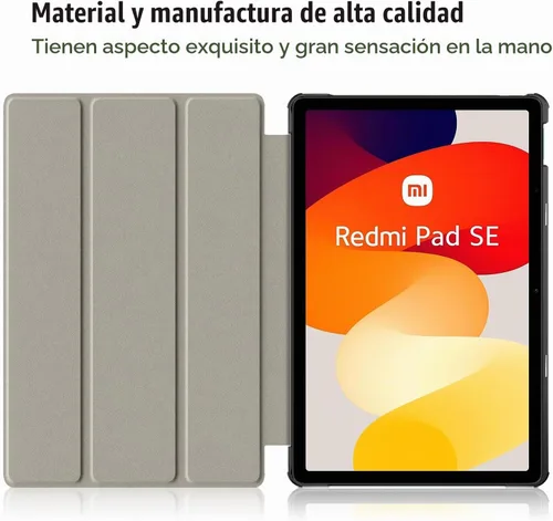 Vista 9 de Funda para Xiaomi Redmi Pad SE de 11 pulgadas, ligera funda inteligente con soporte triple y encendido automático para Xiaomi Redmi Pad SE 2023