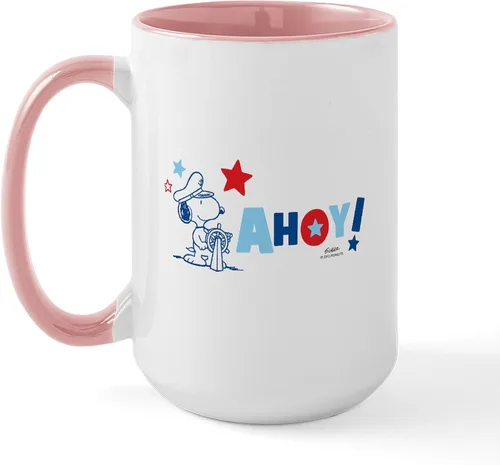 Vista 135 de CafePress SNOOPY Joe Cool - Taza de café de cerámica (15.0 fl oz)