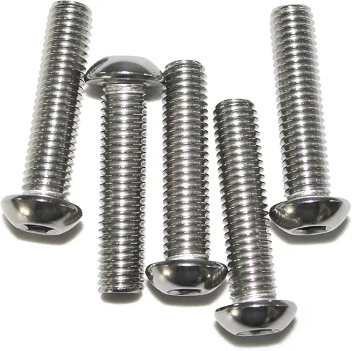 Vista 13 de 100 piezas M4-0.70 x 6 mm Tornillos de cabeza de botón con casquillo hexagonal, acero inoxidable 18-8, llave hexagonal Allen, ISO 7380