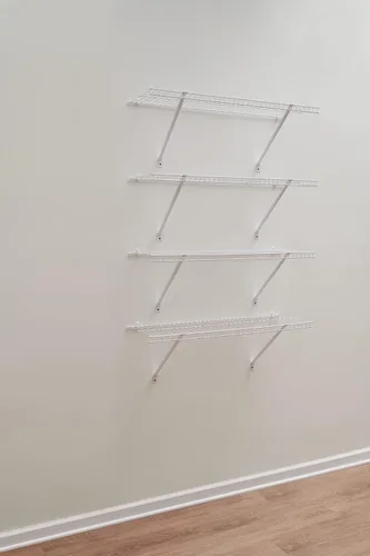 Vista 9 de Rubbermaid: kit de estante de lino para montaje directo, longitud de 3 pies, color blanco