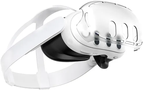 Vista 6 de Rokeblau VR Accessories for Meta Quest 3, Acrylic Crystal Material Hard Shell Cover for Quest 3 Headset, Breathable Front Protective VR