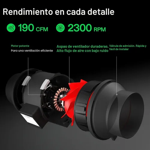 Vista 5 de VIVOSUN - Kit completo para tienda de campaña de cultivo
