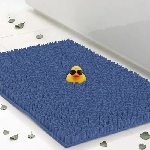 Vista 25 de Tapetes de baño pequeños de felpilla de 22 x 14 pulgadas, tapetes de baño absorbentes de felpa, de secado rápido, suaves y lavables a máquina