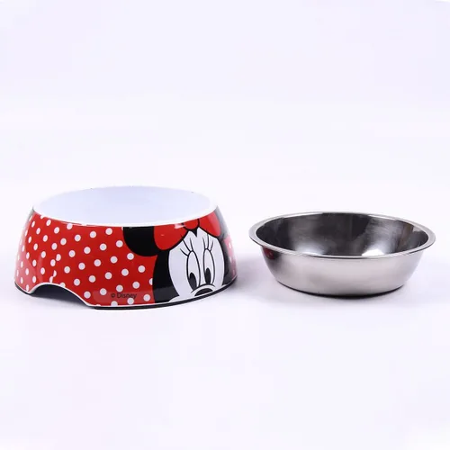 Vista 6 de Comedero para Perro Minnie Mouse Rojo Melamina 180 ml Negro Metal