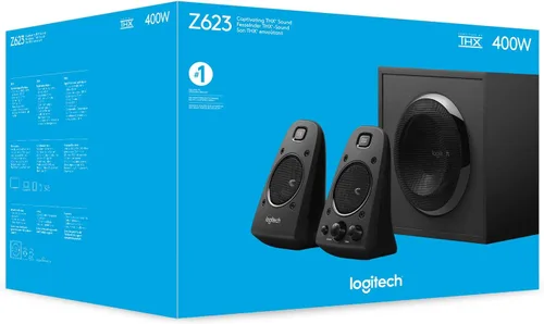 Vista 8 de Sistema de altavoces para el hogar Logitech Z623 de 400 vatios, sistema de altavoces 2.1 - Negro
