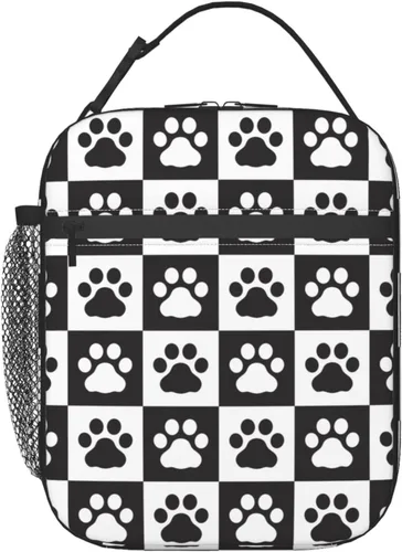 Vista 8 de Bolsa de almuerzo con diseño de animales para perros, con aislamiento, portátil, reutilizable, con cremallera, para picnic diario, trabajo, oficina