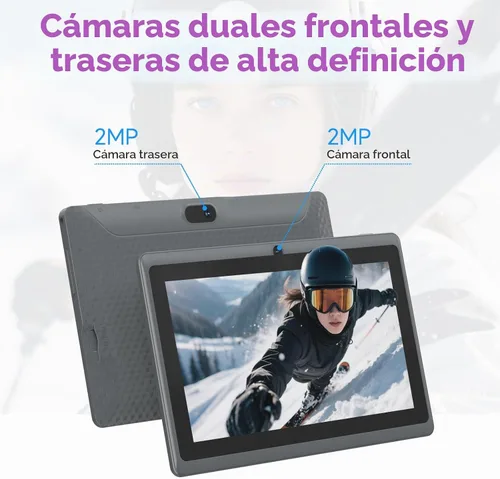 Vista 5 de HOTTABLET Tablet de 7 Pulgadas Android 14.0 con Estuche Protector, 8GB (4+4GB Expandible) RAM + 32GB ROM, Pantalla IPS, Cámara Dual, Bluetooth 5.0