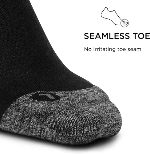 Vista 4 de Feetures Calcetín de alivio de la fascitis plantar, cojín ligero, con pestaña invisible, calcetín de compresión específico para mujeres y hombres