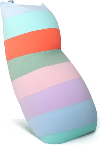 Vista 11 de Yogibo Puf corto para adultos, niños y adolescentes con relleno, suave, afelpado, cómodo, sensorial, sofá biplaza, funda lavable, neutro brillante