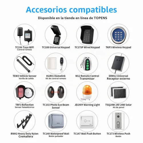 Vista 8 de TOPENS DKR1100ST Abridor de Puerta Corrediza Solar con Transmisión de Cremallera Motor Automático de Puerta para Puertas Deslizantes Pesadas