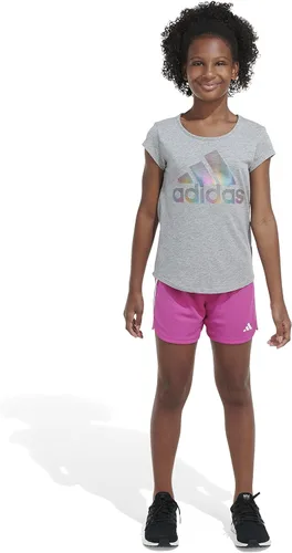 Vista 3 de adidas Pantalón corto de malla Pacer de 3 rayas Big Aeroready para niña
