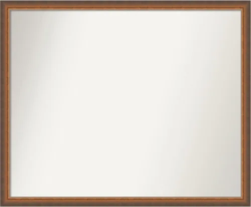 Vista 187 de Amanti Art Espejo de baño de bronce para sobre fregadero, 29 x 19 pulgadas, espejo rectangular de bronce antiguo, marco de madera tradicional