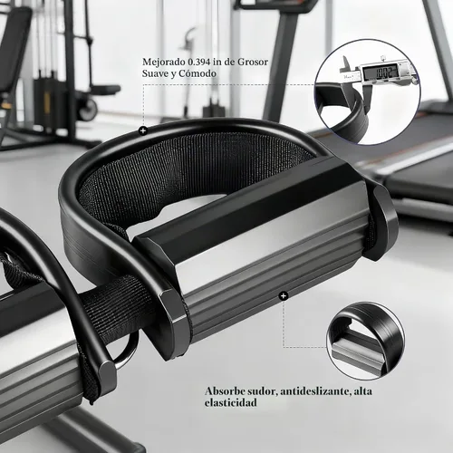 Vista 5 de Adjustable Foot Pedal Resistance Band, Durable Foot Pedal Resistance Trainer with Bag. Multifunctional Pedal Puller Resistance Rope with Handles.