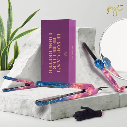 Vista 7 de PYT Lola Tool Kit 1.25 Plancha Plana 1 Varita Curling 0.748 in 1 Mini Plancha De Pelo