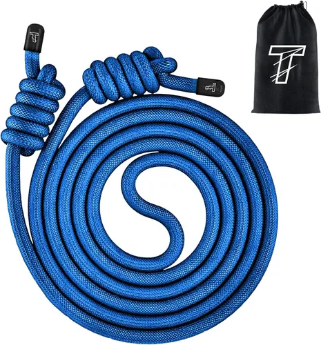 Vista 13 de Flow Rope Exercise Jump Rope For Fitness, Working Out, Flow with 9 Ft Adjustable Double Woven Workout Rope For Men, Women, Beginners' Training