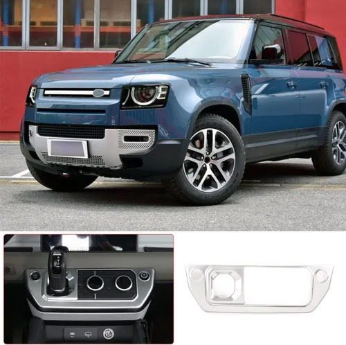 Vista 7 de Marco de botón de modo de aire acondicionado de control central ABS para Land Rover Defender 110 2020 2021 2022 2023 Accesorios de coche