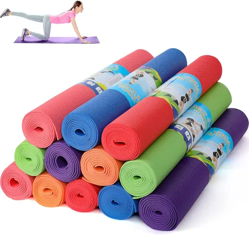 Vista 12 de Amylove 12 alfombrillas de yoga a granel de 68 x 24 x 0.12 pulgadas, antideslizantes, para mujeres y hombres, entrenamiento en casa, gimnasio, yoga