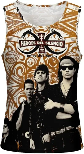 Vista 2 de Heroes Del Silencio Senderos De Traicion Tank Tops Men's3D Printing Summer Comfort O-NeckSleeveless Tops