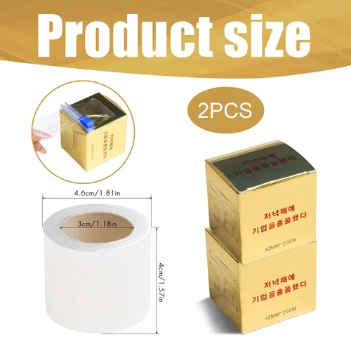 Vista 2 de Película preservativa de plástico desechable para cejas, 4 unidades, para labios de cejas profesionales, suministros de maquillaje permanente, rollo