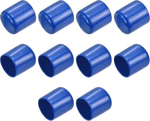 Vista 221 de uxcell 10 tapas de goma para extremos de 0.591 in de identificación, tapa de extremo redondo, protectores de rosca de tornillo, color negro