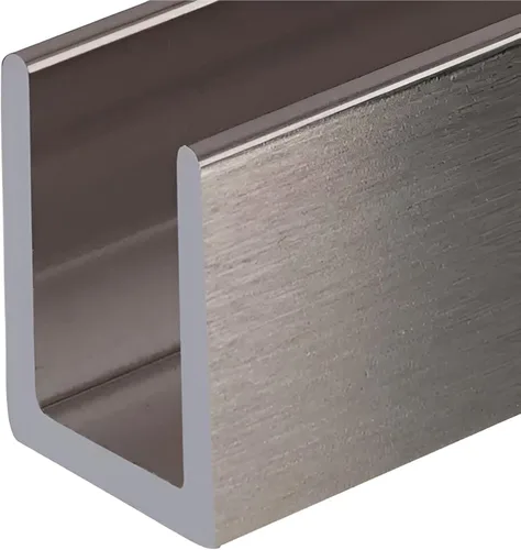 Vista 16 de Brixwell SDCD3812A-CCP12 Canal en U Profundo de Aluminio Anodizado Satinado Sin Marco para Puerta de Ducha para Vidrio de 3/8" de Grosor - Longitud