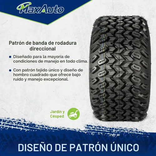 Vista 4 de MaxAuto Neumático para cortacésped de 22 x 11-10, carrito de golf All Trail UTV, ATV P334, 4 capas, juego de 2