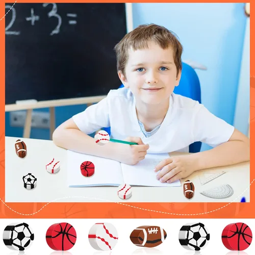 Vista 3 de 32 borradores deportivos para baloncesto, fútbol, fútbol, béisbol, para fiestas temáticas de cumpleaños, regalos, recompensas para el aula