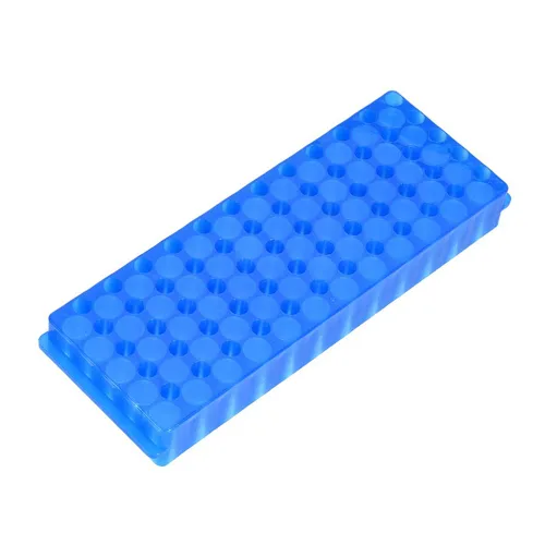 Vista 2 de 1 pieza de estante para tubos, estante para tubos de microcentrífuga, estante de placa centrífuga de doble cara para tubos de pipeta, para tubos