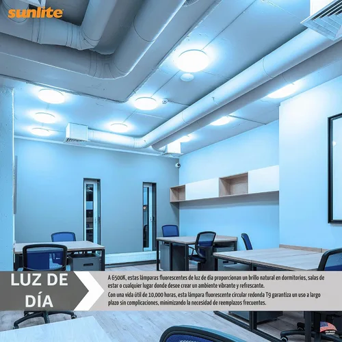 Vista 4 de Sunlite - Luz fluorescente y circular 6500 k luz día