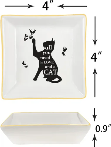 Vista 4 de Regalos para los amantes de los gatos, bolsa de maquillaje con cremallera de gato negro y organizador de neceser de viaje, Regalos decorados