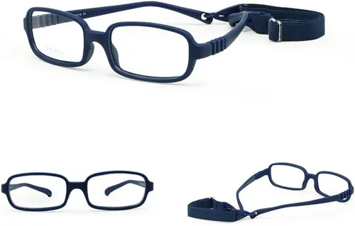 Vista 3 de beonsale Children Optical Glasses Frame with Strap Size 48 One-piece No Screw Flexible Glasses Frame For Age 7Yrs