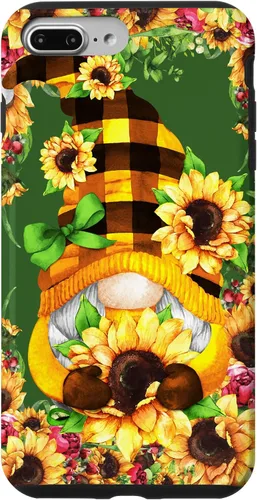 Vista 12 de iPhone 16 Unique Summer Gnome For Hippie With Cute Sunflower Gnomie Case