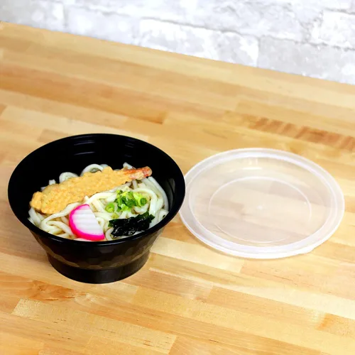 Vista 5 de Freshware Recipientes de comida (paquete de 120) cuencos de plástico con tapas para sopa y ensalada, contenedores de almacenamiento de alimentos