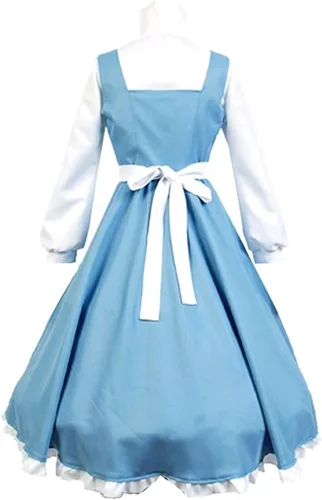 Vista 4 de GOLDSTITCH Vestido de sirvienta con delantal para mujer, disfraz de cosplay de Halloween