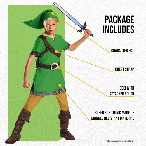 Vista 3 de Disguise Link Classic Costume, Un solo