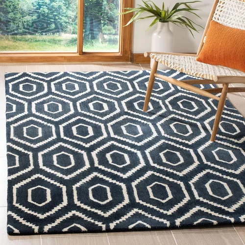 Vista 8 de SAFAVIEH Himalaya Collection - Alfombra decorativa, 2 x 3 pies, gris oscuro y marfil, lana hecha a mano, ideal para zonas de alto tráfico