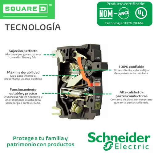 Vista 3 de Square D SQD QO330; CB 3P 240V 30A, negro