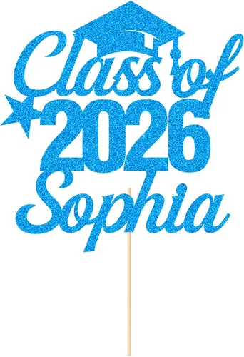 Vista 13 de Decoración personalizada para tartas de graduación de clase de 2026, regalos de graduación, felicitaciones, decoración para tartas, decoración