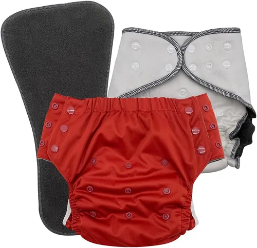 Vista 18 de EcoAble Juego de pañales de tela nocturna para niños grandes, de 6 a 16 años Bragas protectoras para necesidades especiales para incontinencia